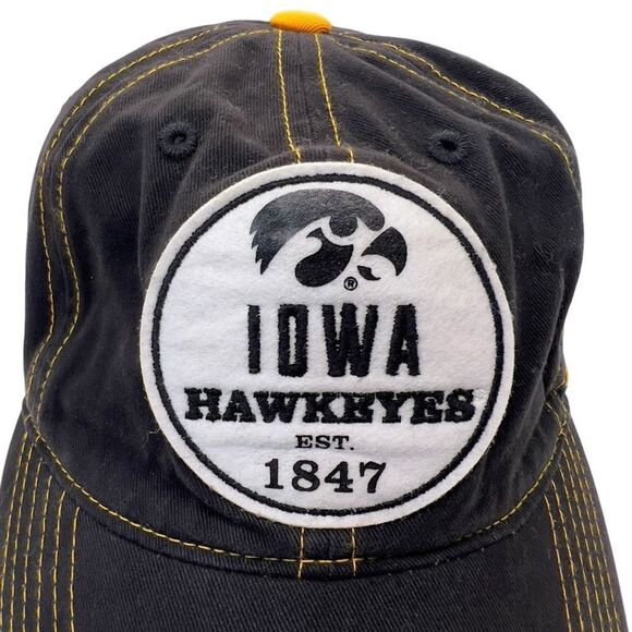 Iowa Hawkeyes BIG10 J.AMERICA adjustable hat 100 percent cotton - Picture 3 of 13